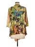 Fantazia Tan 3/4 Sleeve Blouse Size L - photo 2