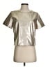 Porridge Metallic Silver Short Sleeve Blouse Size Sm (1) - photo 1