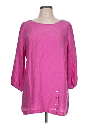 Soft Surroundings 3/4 Sleeve Silk Top (view 1)