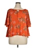 Copper Key 100% Polyester Orange Short Sleeve Blouse Size XL - photo 1