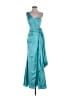 Assorted Brands 100% Polyester Teal Blue Cocktail Dress Size 2 - photo 1