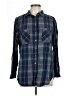 PrAna Plaid Blue Long Sleeve Button-Down Shirt Size L - photo 1