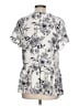 Everleigh 100% Polyester Silver Short Sleeve Blouse Size L - photo 2