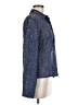 Preview Collection 100% Polyester Paisley Blue Long Sleeve Blouse Size M - photo 4