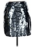 Free Press 100% Polyester Metallic Silver Casual Skirt Size M - photo 1