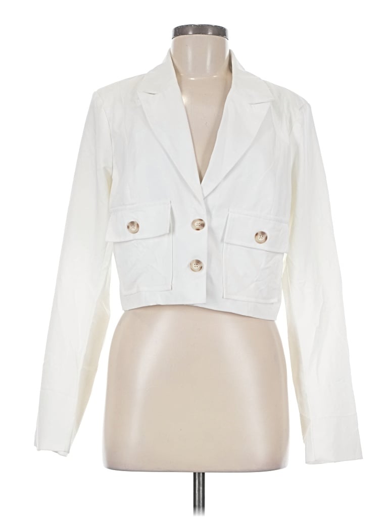 Pre-owned Aqua Blazer Jacket In White