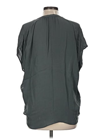Vince. Short Sleeve Silk Top (view 2)