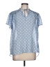 Everleigh 100% Polyester Blue Short Sleeve Blouse Size L - photo 1
