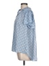 Everleigh 100% Polyester Blue Short Sleeve Blouse Size L - photo 5