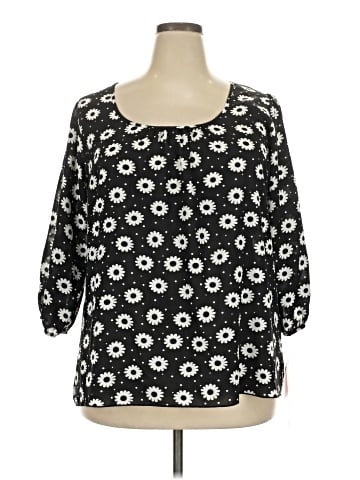 Free 2 luv 3/4 Sleeve Blouse (view 1)