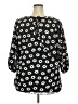 Free 2 luv 100% Polyester Black 3/4 Sleeve Blouse Size 2X - photo 2