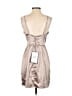 Teeze Me Metallic Silver Cocktail Dress Size 7 - 8 - photo 2
