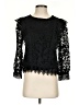 Ultra Pink 100% Polyester Black 3/4 Sleeve Blouse Size S - photo 1