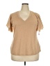 Vince Camuto Tan Short Sleeve Top Size 2X - photo 1