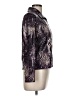 Petite Sophisticate Print Purple Jacket Size M - photo 4