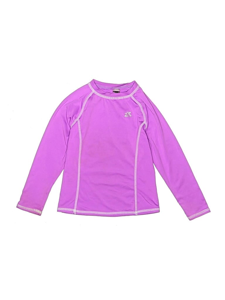 Pre-owned Zeroxposur Kids' Rash Guard In Purple