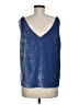 Ann Taylor LOFT Blue Sleeveless Blouse Size M - photo 2