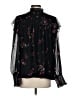 CeCe 100% Polyester Black 3/4 Sleeve Blouse Size L - photo 2