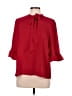 CeCe Red 3/4 Sleeve Blouse Size L - photo 1