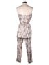 Lavender Brown Animal Print Silver Jumpsuit Size S - photo 2
