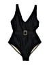 Monsoon Solid Black One Piece Swimsuit Size 10 - photo 1
