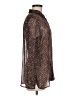 J.Jill 100% Polyester Polka Dots Brown Long Sleeve Blouse Size M - photo 4