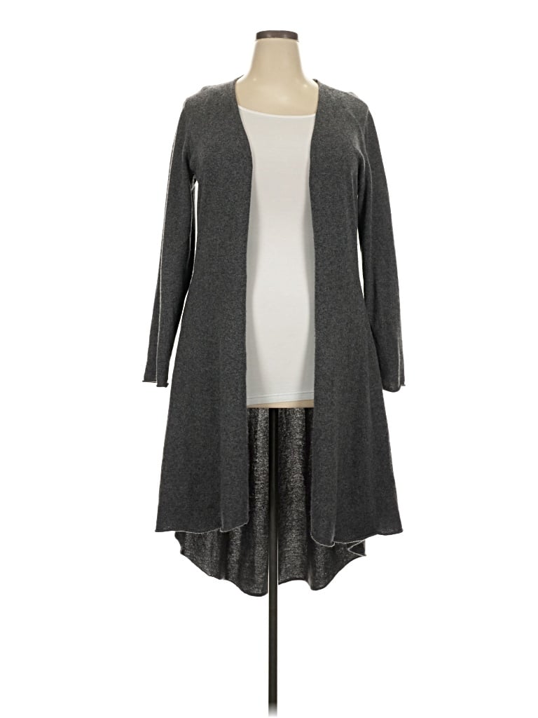 Pre-owned Neiman Marcus Cashmere Cardigan Sweater In Gray