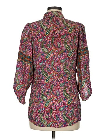 Tolani 3/4 Sleeve Silk Top (view 2)