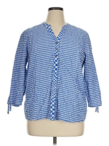 Habitat 3/4 Sleeve Button-Down Shirt (view 1)