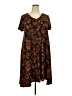 Roaman's Paisley Brown Casual Dress Size 18 (L) - photo 1