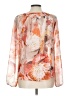 Jennifer Lopez 100% Polyester Orange Long Sleeve Blouse Size L - photo 2