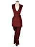 Gilli Solid Burgundy Jumpsuit Size S - photo 1