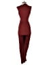 Gilli Solid Burgundy Jumpsuit Size S - photo 2