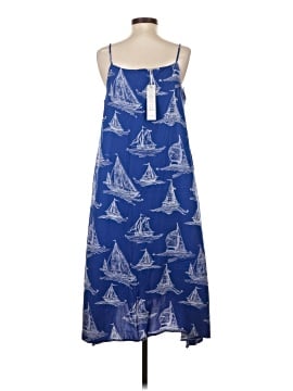 antibes blanc linen dress Blue 100% Cage Strap Back Hi-low Sleeveless Midi XS Size Medium ANTIBES BLANC Women's Clothing On