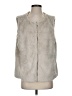 Studio Y 100% Polyester Ivory Faux Fur Vest Size L - photo 1