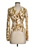 Parker 100% Polyester Gold Long Sleeve Blouse Size XS - photo 1