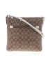 Coach Print Tan Gray Leather Crossbody Bag One size - photo 1