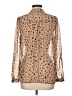 Olive and Oak 100% Polyester Animal Print Tan Long Sleeve Blouse Size L - photo 2