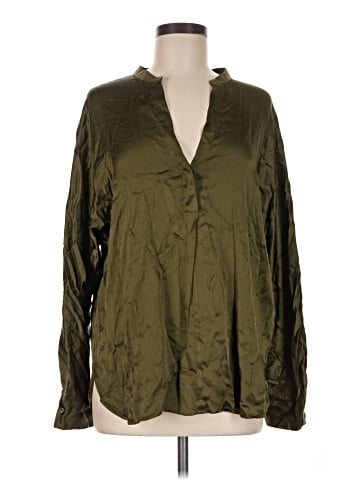 Vince. Long Sleeve Silk Top (view 1)
