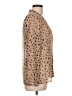Olive and Oak 100% Polyester Animal Print Tan Long Sleeve Blouse Size L - photo 4