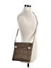 Coach Print Tan Gray Leather Crossbody Bag One size - photo 2
