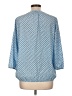Dana Buchman 100% Polyester Blue Long Sleeve Henley Size L - photo 2