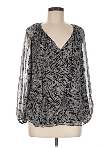 Diane von Furstenberg Long Sleeve Silk Top (view 1)
