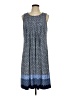 Perceptions Print Blue Casual Dress Size L - photo 1