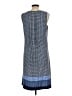 Perceptions Print Blue Casual Dress Size L - photo 2