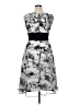 Connected Apparel 100% Polyester Floral Silver Gray Cocktail Dress Size 14 - photo 2