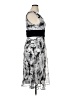 Connected Apparel 100% Polyester Floral Silver Gray Cocktail Dress Size 14 - photo 4