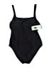 Hurley Solid Black One Piece Swimsuit Size XL - photo 1