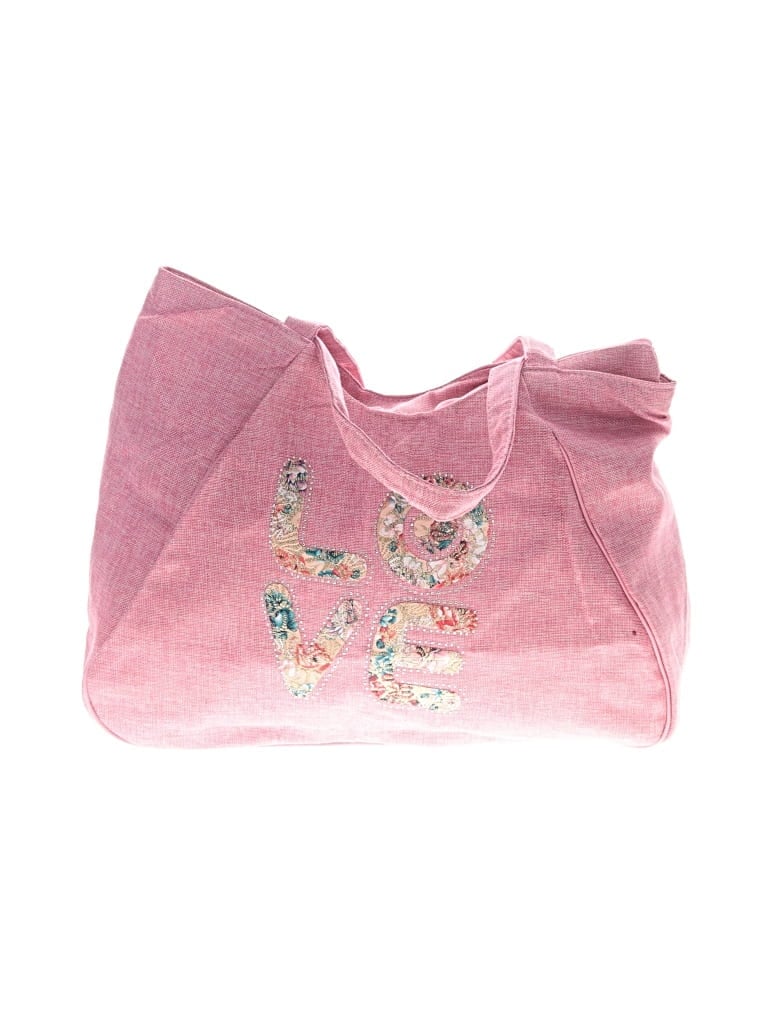 Pre-owned Love Tote Bag In Pink