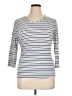 J. McLaughlin Stripes Blue 3/4 Sleeve T-Shirt Size XL - photo 1